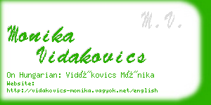 monika vidakovics business card